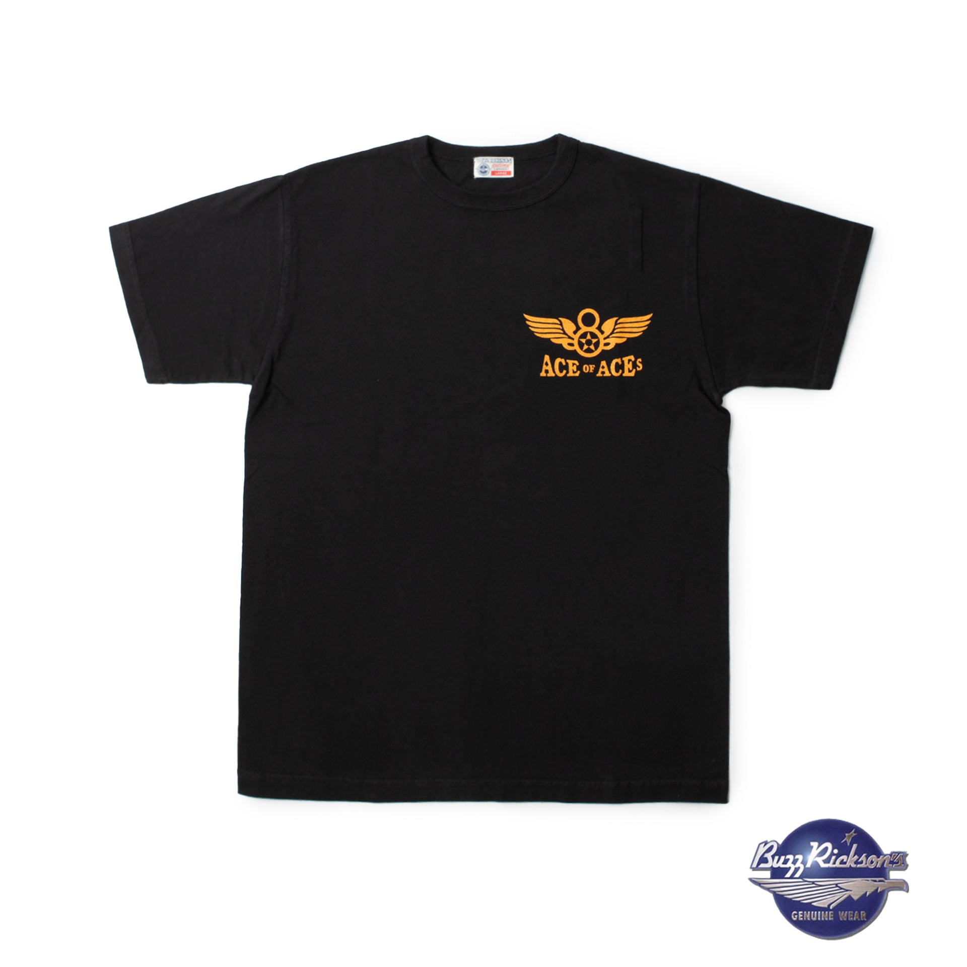 LOOPWHEEL S/S MILITARY TEE &quot;363rd FIGHTER SQ.” (Black)